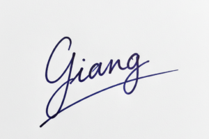 Mẫu chữ ký tên Giang số 1