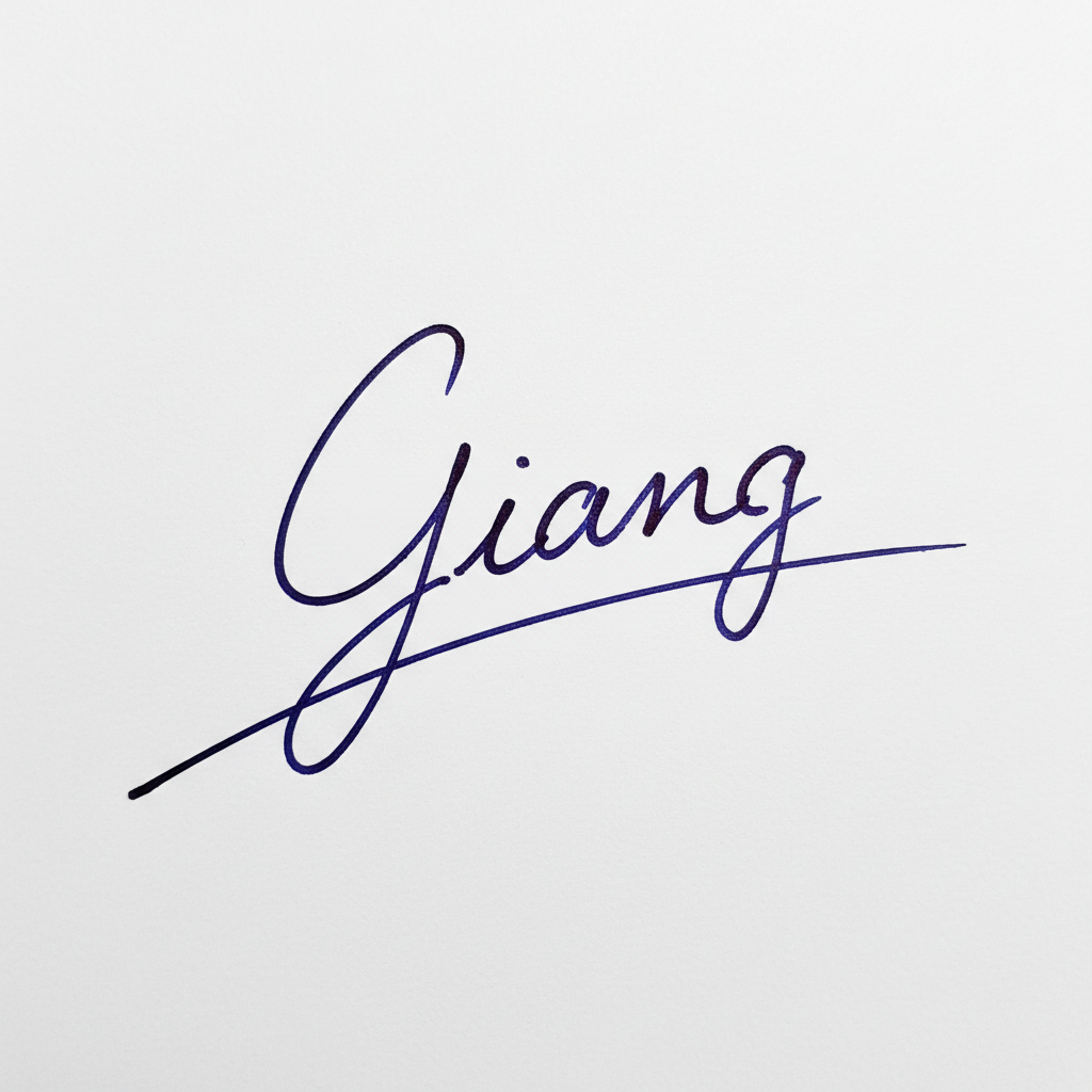 Mẫu chữ ký tên Giang số 1