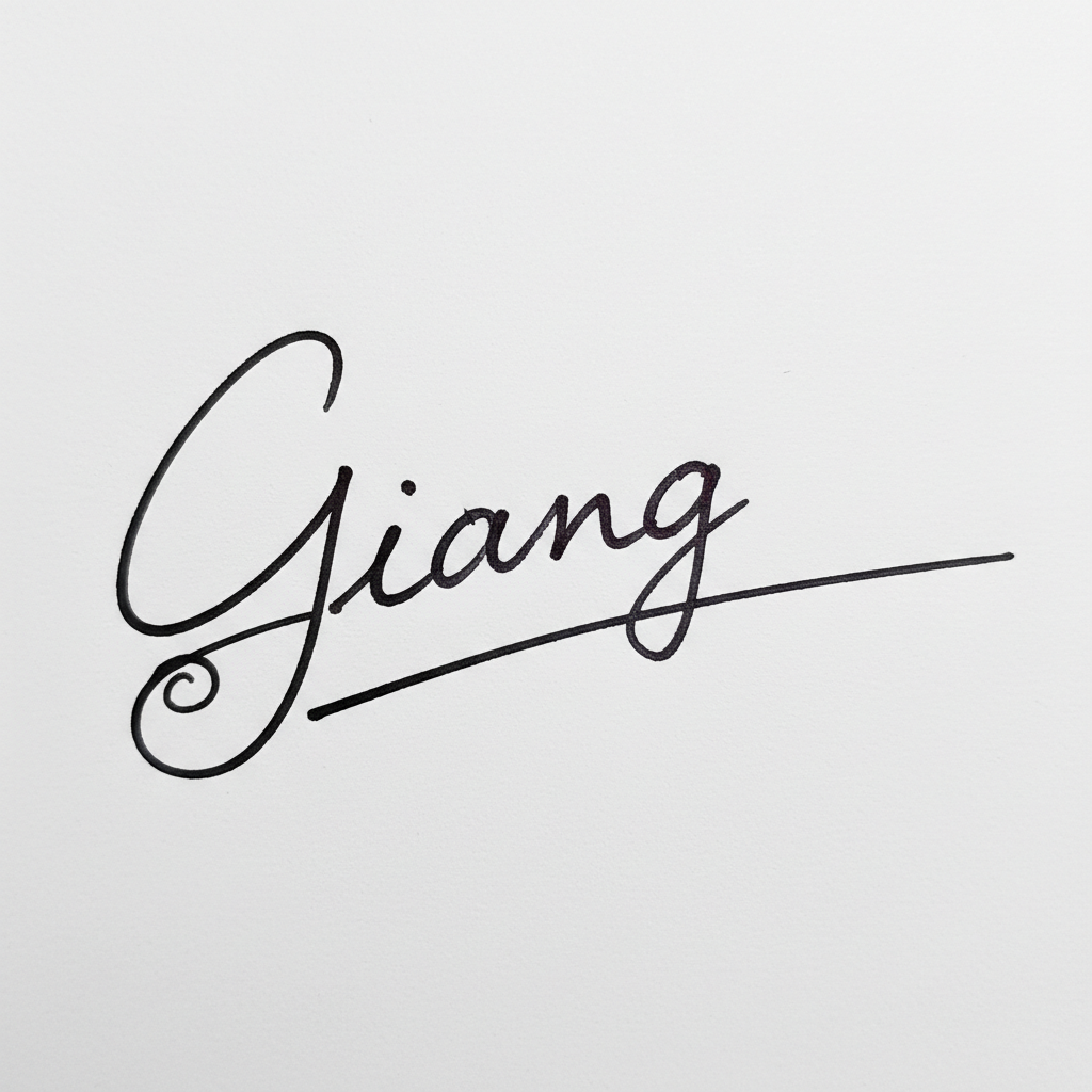 Mẫu chữ ký tên Giang số 2