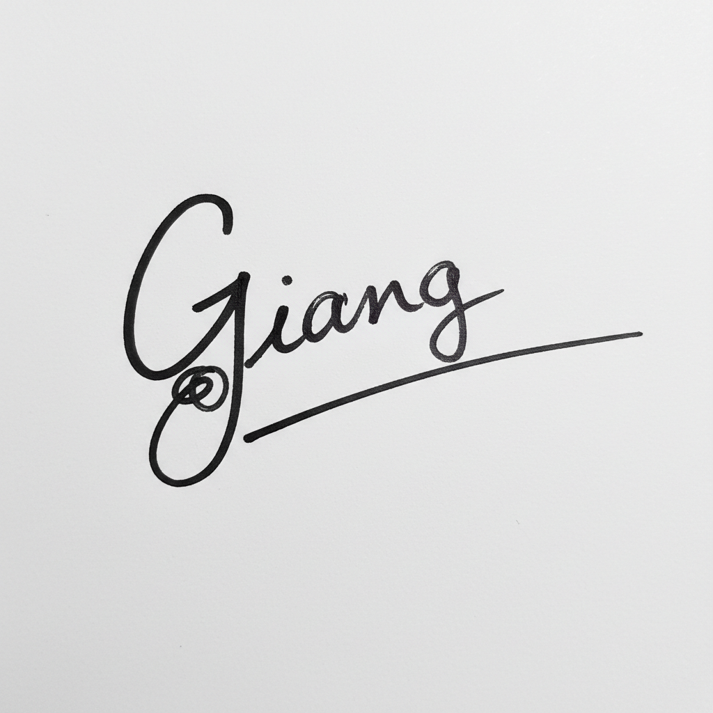 Mẫu chữ ký tên Giang số 2