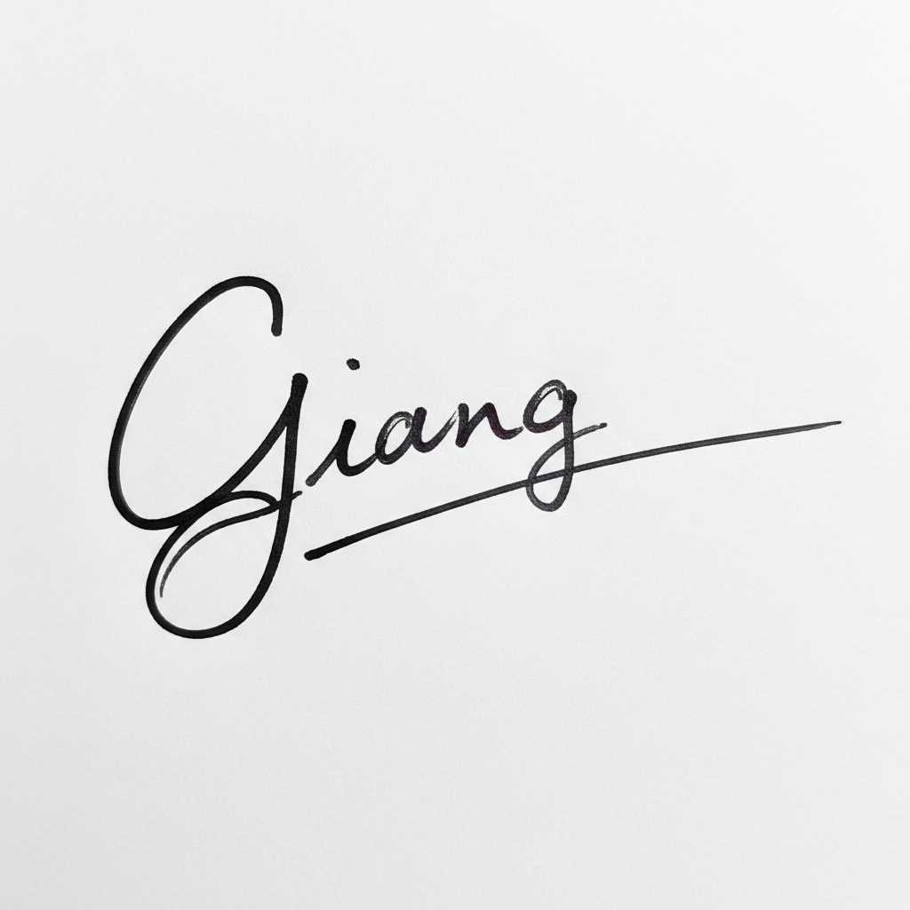 Mẫu chữ ký tên Giang số 2