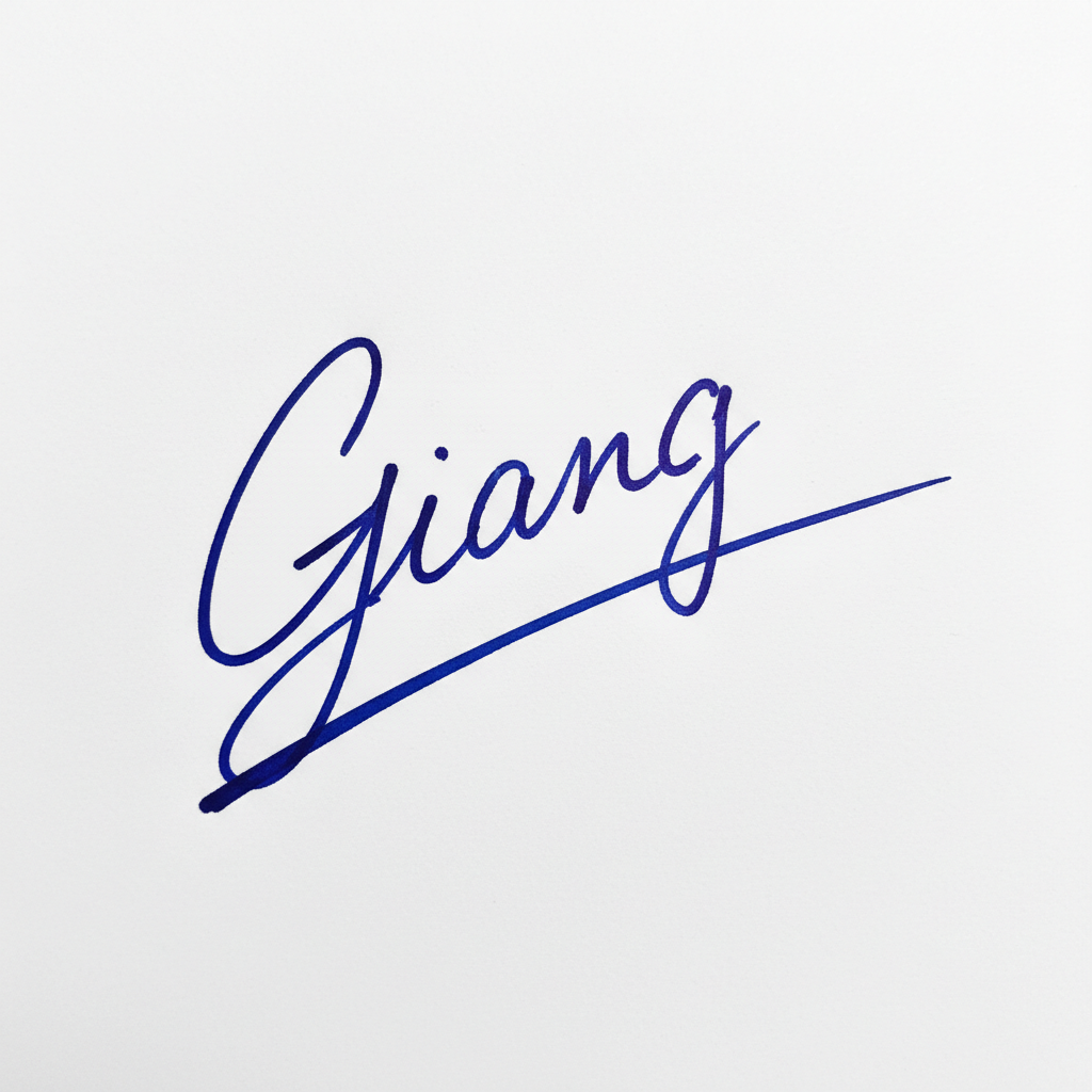 Mẫu chữ ký tên Giang số 3