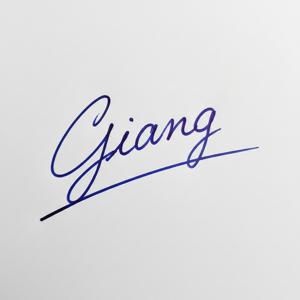 Mẫu chữ ký tên Giang số 3