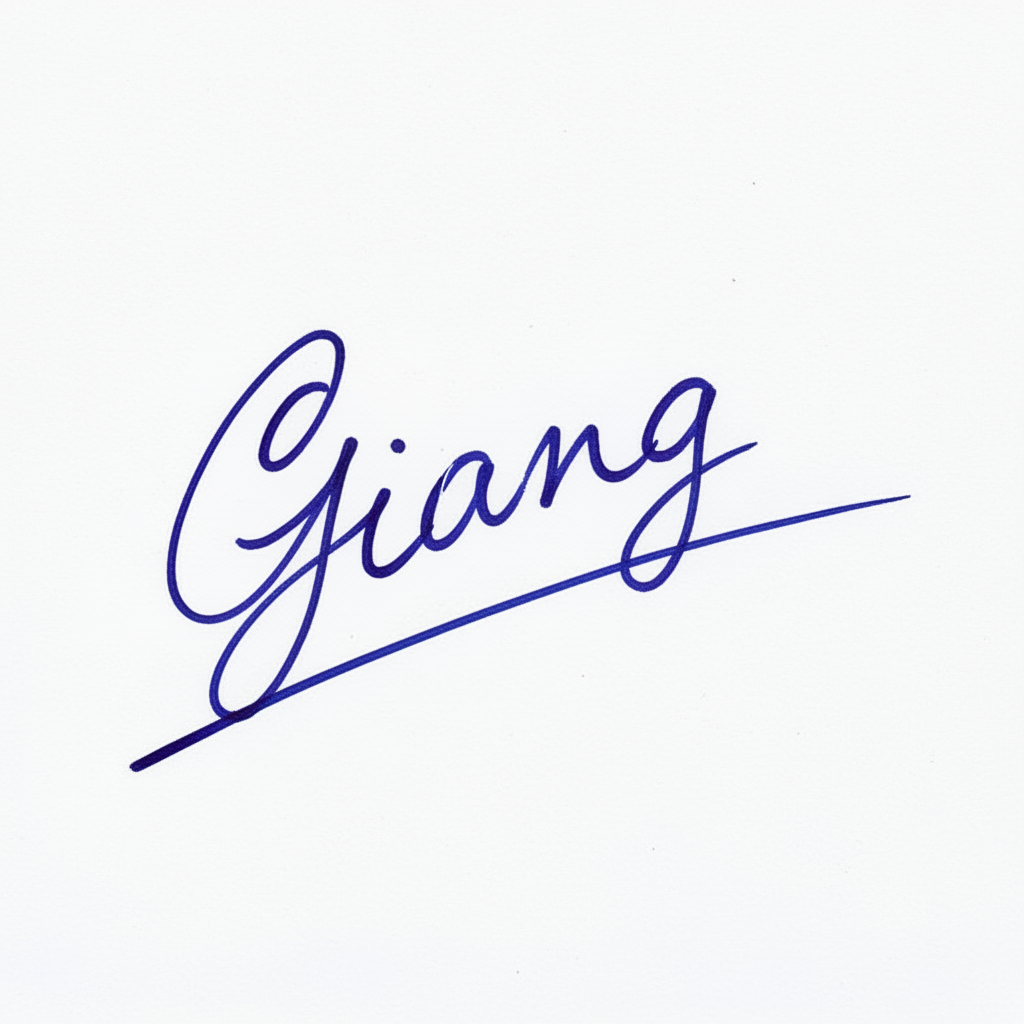 Mẫu chữ ký tên Giang số 3