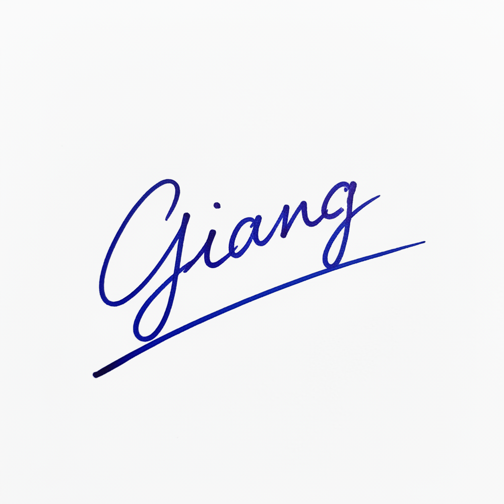 Mẫu chữ ký tên Giang