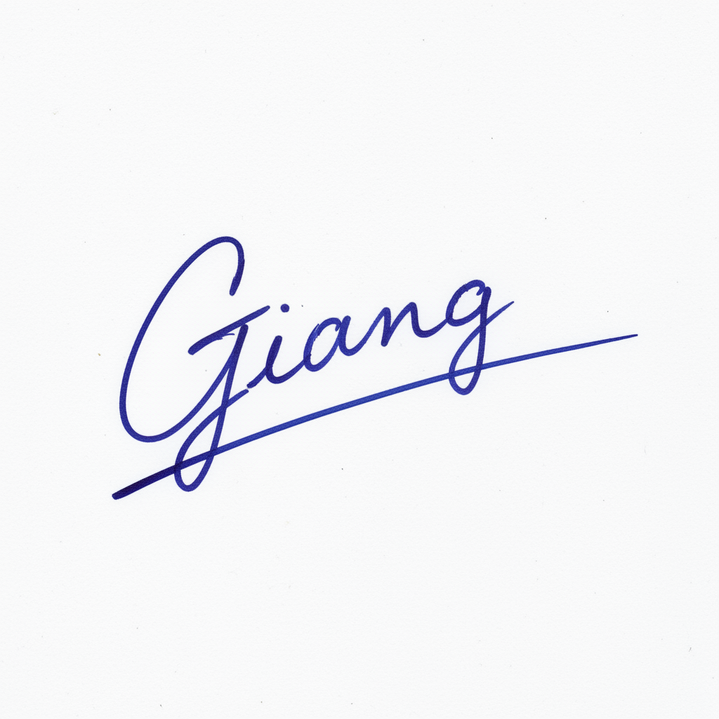 Mẫu chữ ký tên Giang số 3
