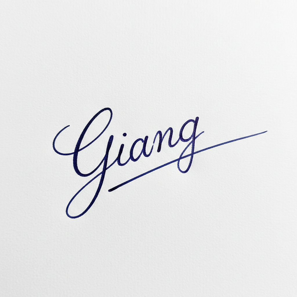 Mẫu chữ ký tên Giang số 4