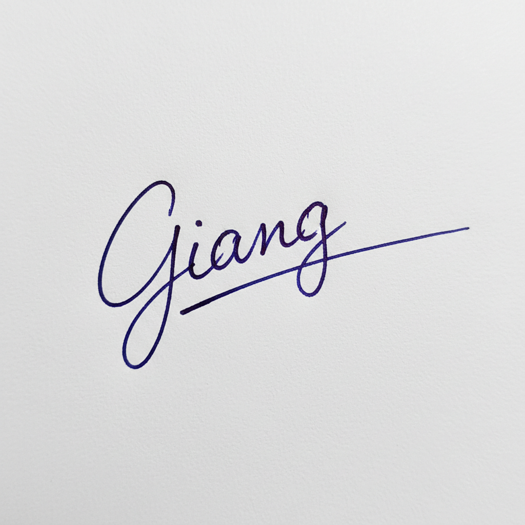 Mẫu chữ ký tên Giang số 4