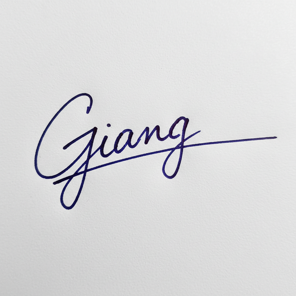 Mẫu chữ ký tên Giang số 4