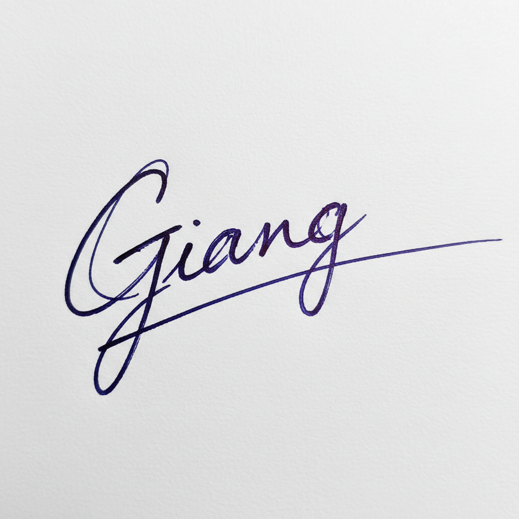 Mẫu chữ ký tên Giang số 4