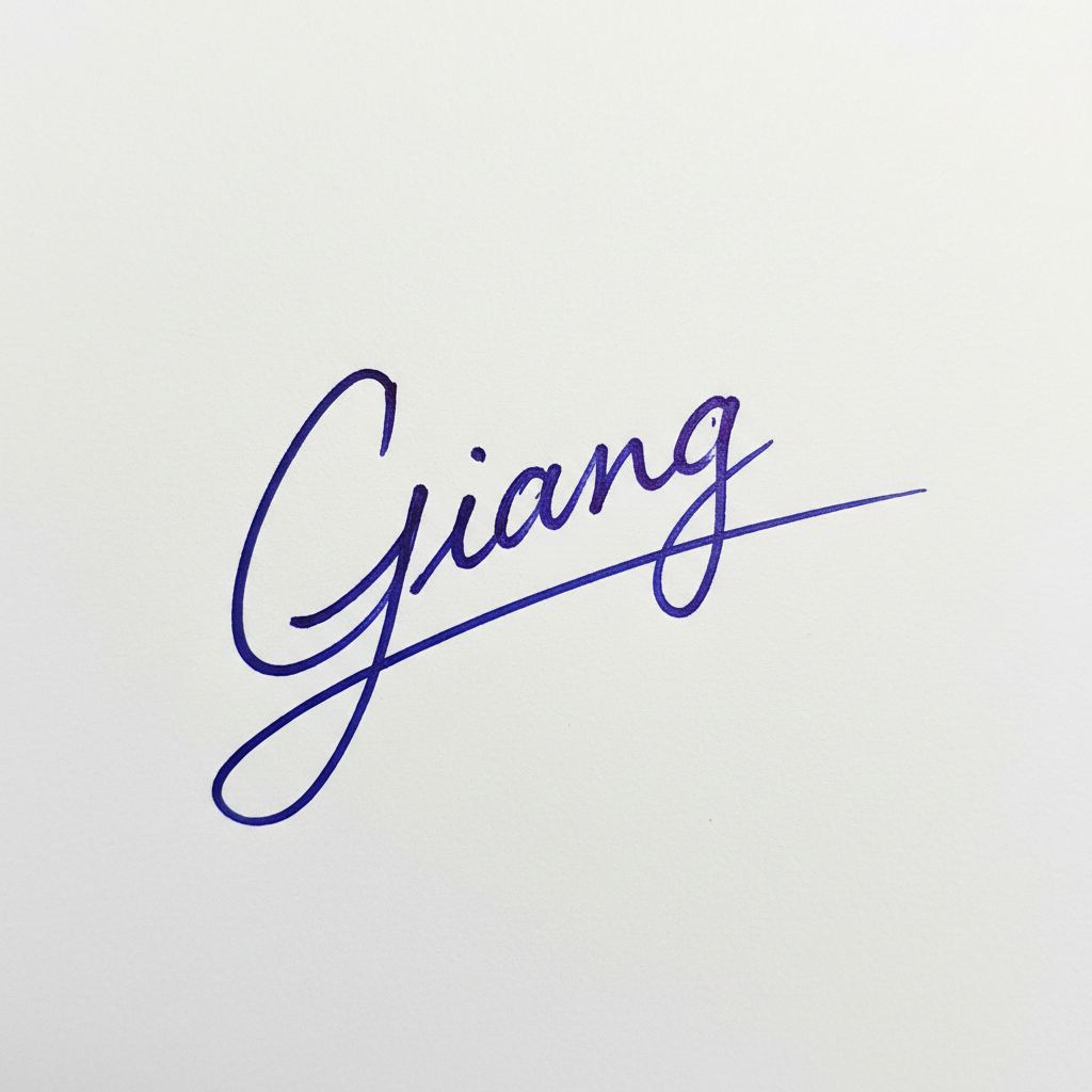 Mẫu chữ ký tên Giang số 6
