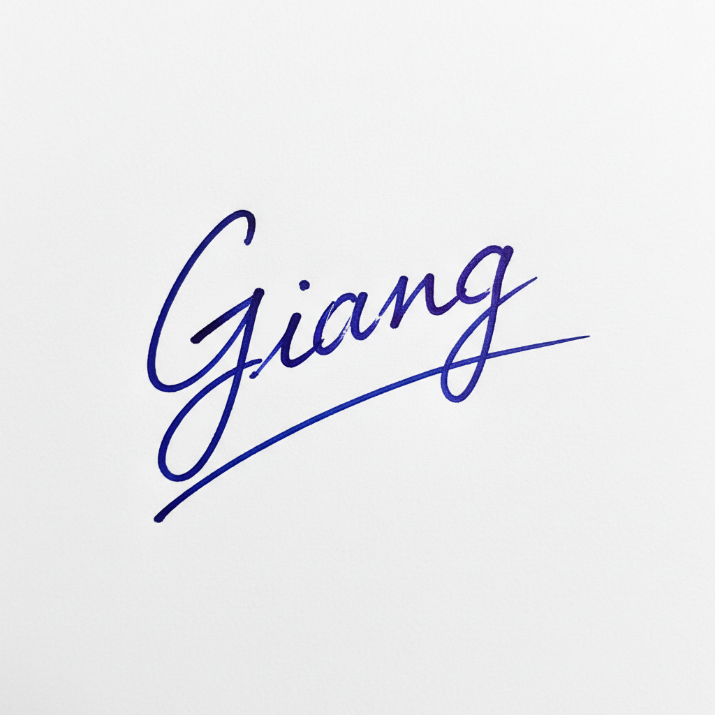 Mẫu chữ ký tên Giang số 6