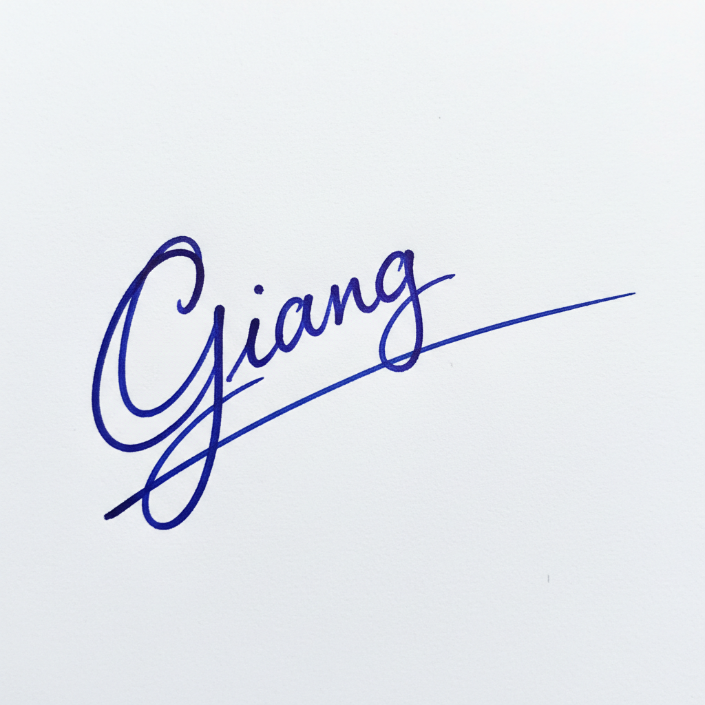 Mẫu chữ ký tên Giang số 6