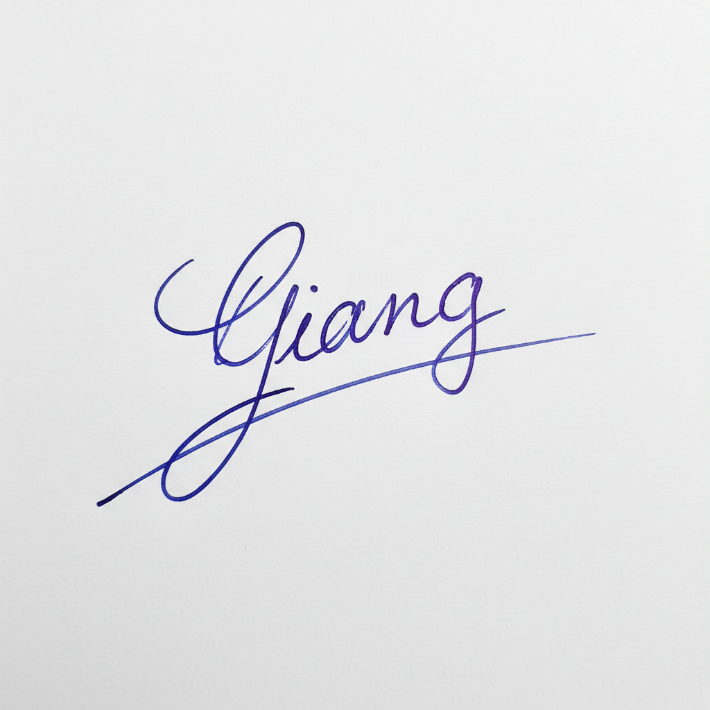 Mẫu chữ ký tên Giang số 6