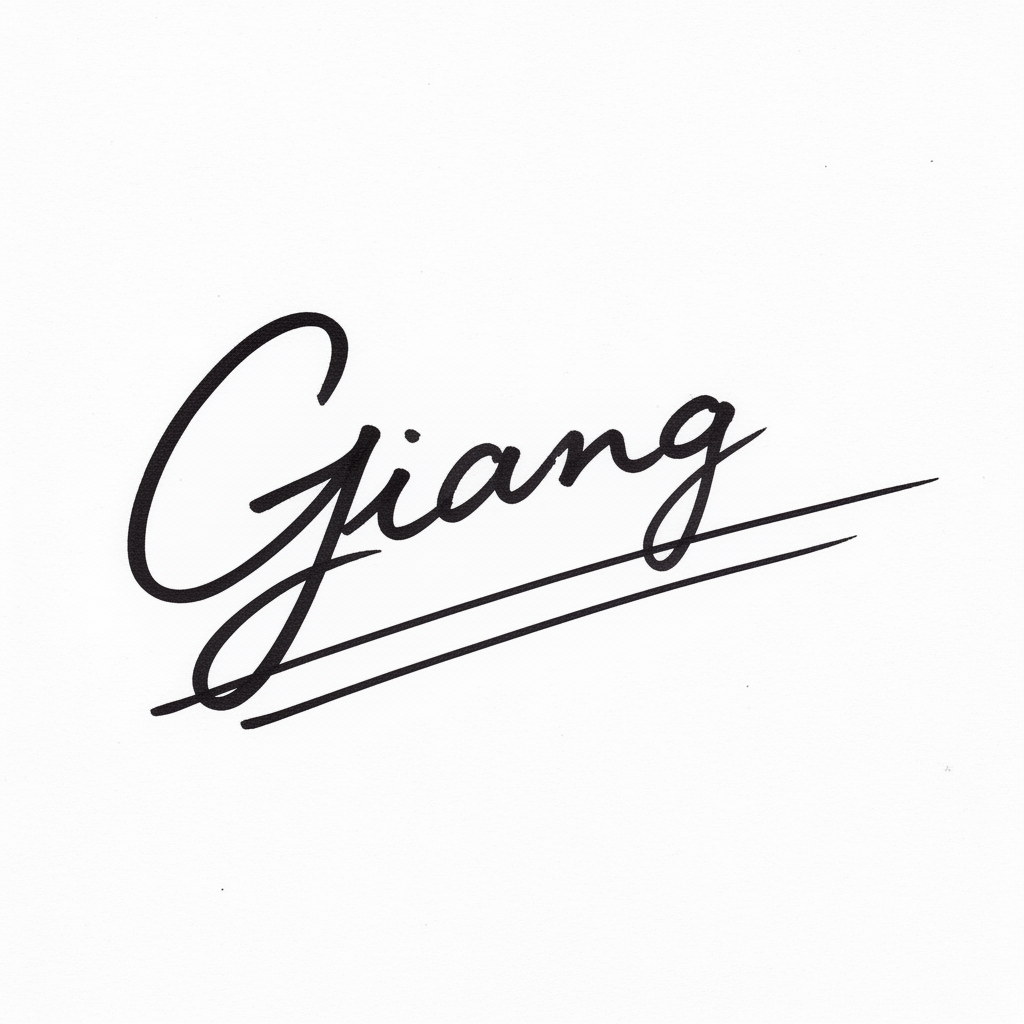 Mẫu chữ ký tên Giang số 7