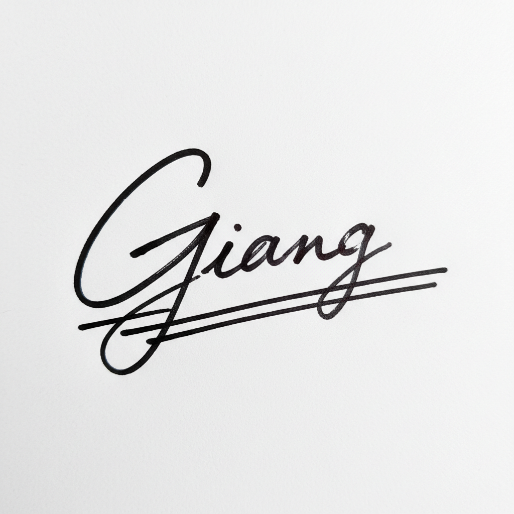 Mẫu chữ ký tên Giang số 7