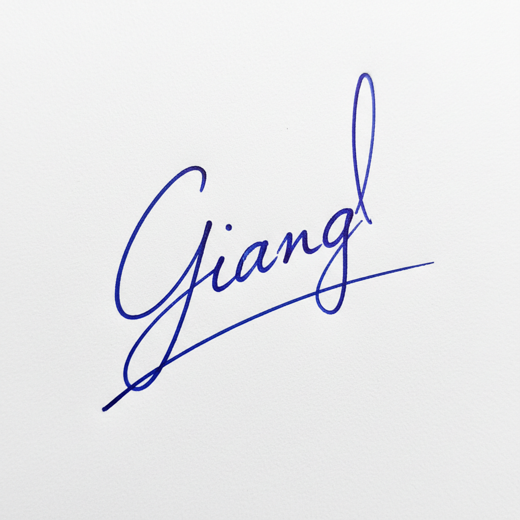 Mẫu chữ ký tên Giang số 8