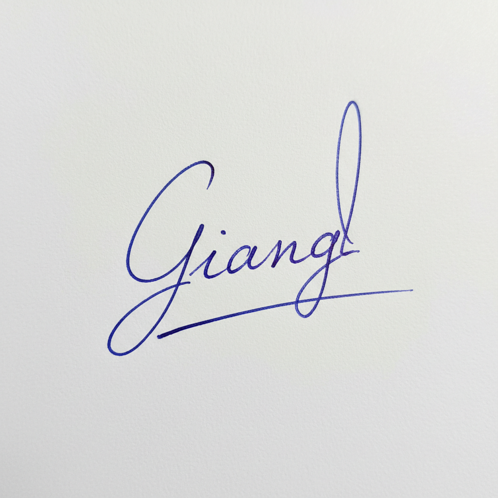 Mẫu chữ ký tên Giang số 8