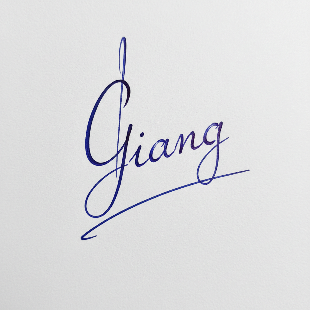 Mẫu chữ ký tên Giang