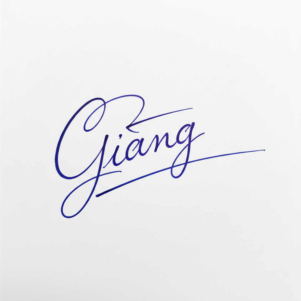 Mẫu chữ ký tên Giang số 8