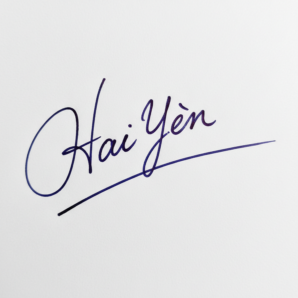 Mẫu chữ ký tên Hải Yến số 1
