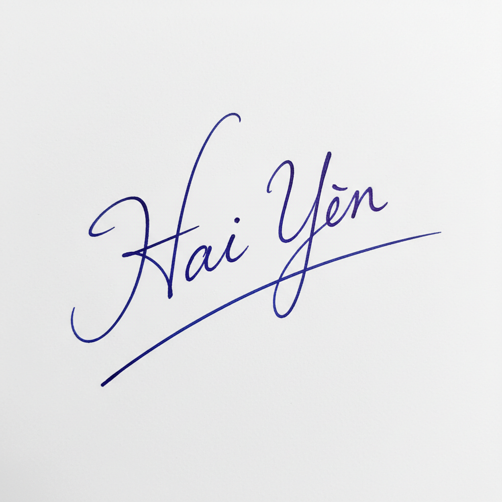 Mẫu chữ ký tên Hải Yến số 8