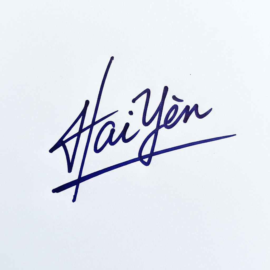 Mẫu chữ ký tên Hải Yến số 9