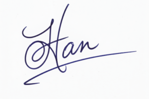 Mẫu chữ ký tên Hân số 1