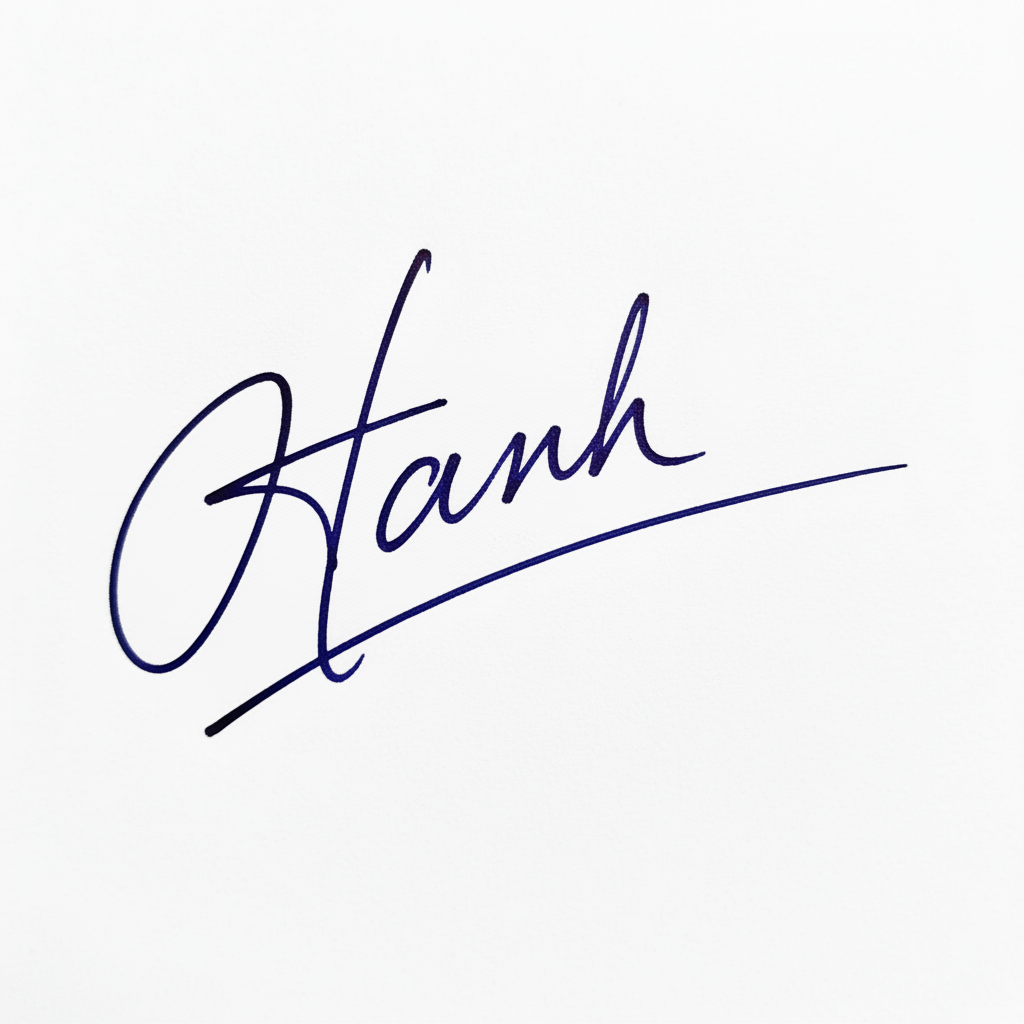 Mẫu chữ ký tên Hạnh số 1