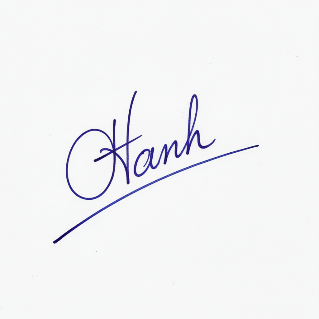 Mẫu chữ ký tên Hạnh số 6