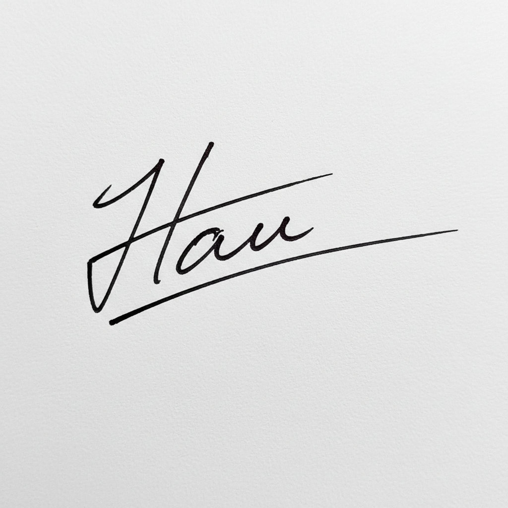 Mẫu chữ ký tên Hậu số 10