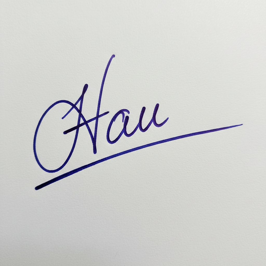 Mẫu chữ ký tên Hậu số 3