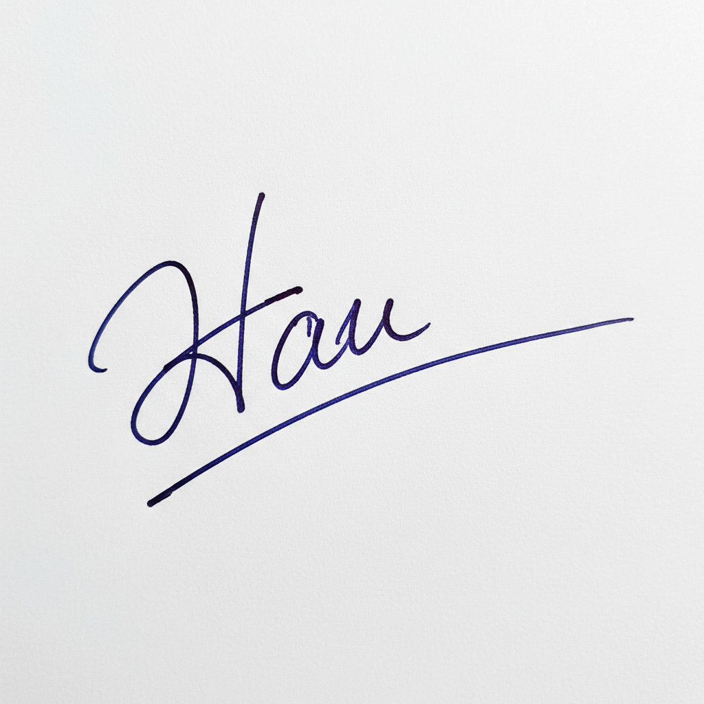 Mẫu chữ ký tên Hậu số 4