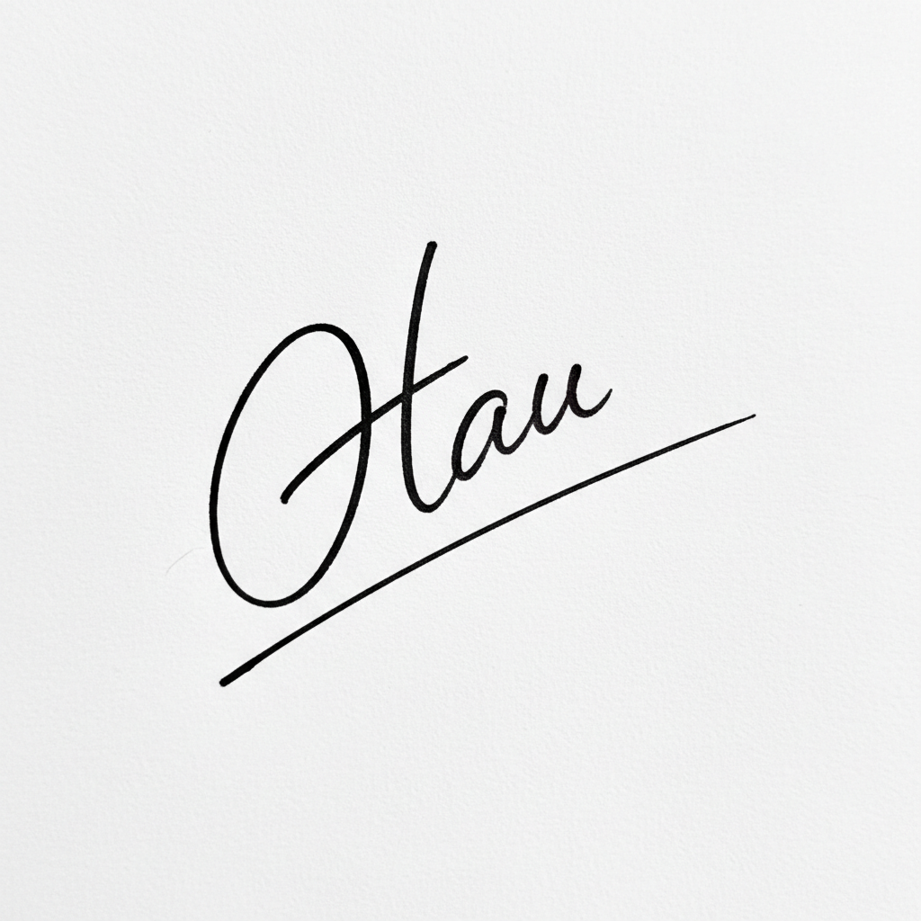 Mẫu chữ ký tên Hậu số 5