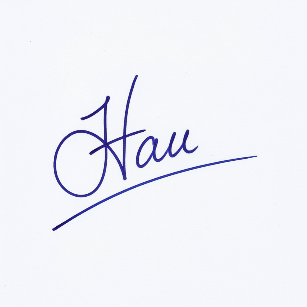 Mẫu chữ ký tên Hậu số 6