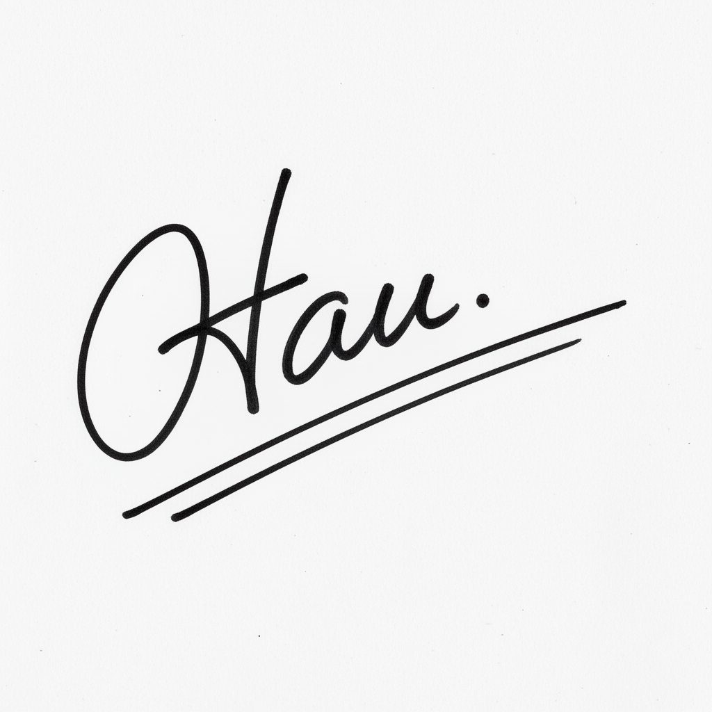 Mẫu chữ ký tên Hậu số 7