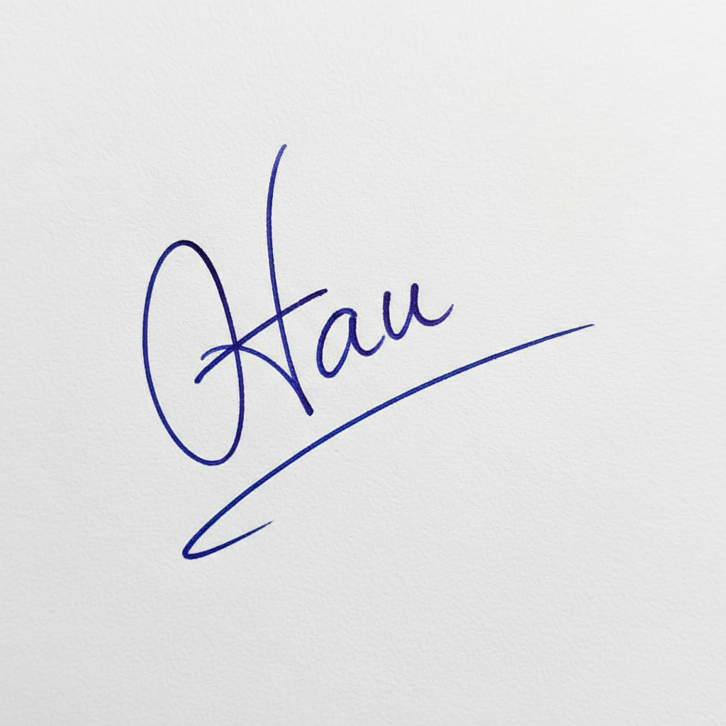 Mẫu chữ ký tên Hậu số 8