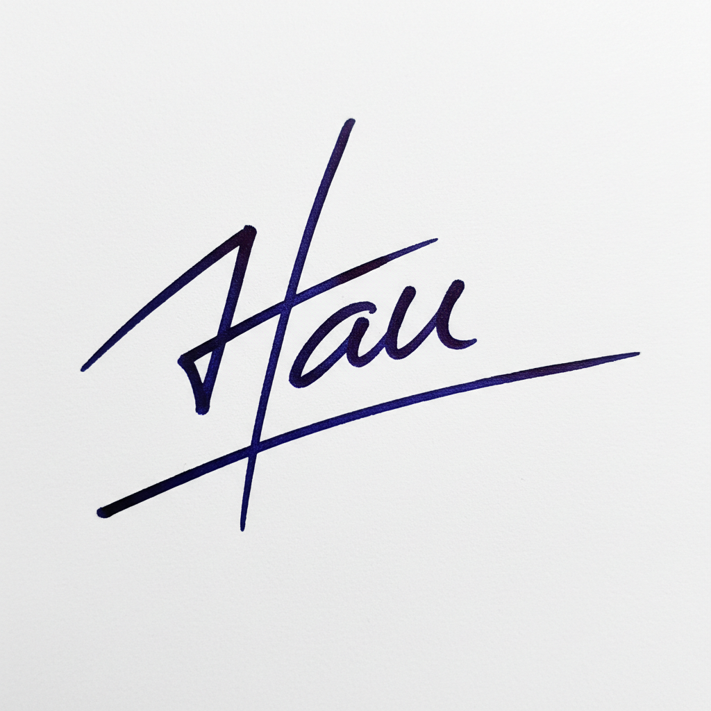 Mẫu chữ ký tên Hậu số 9