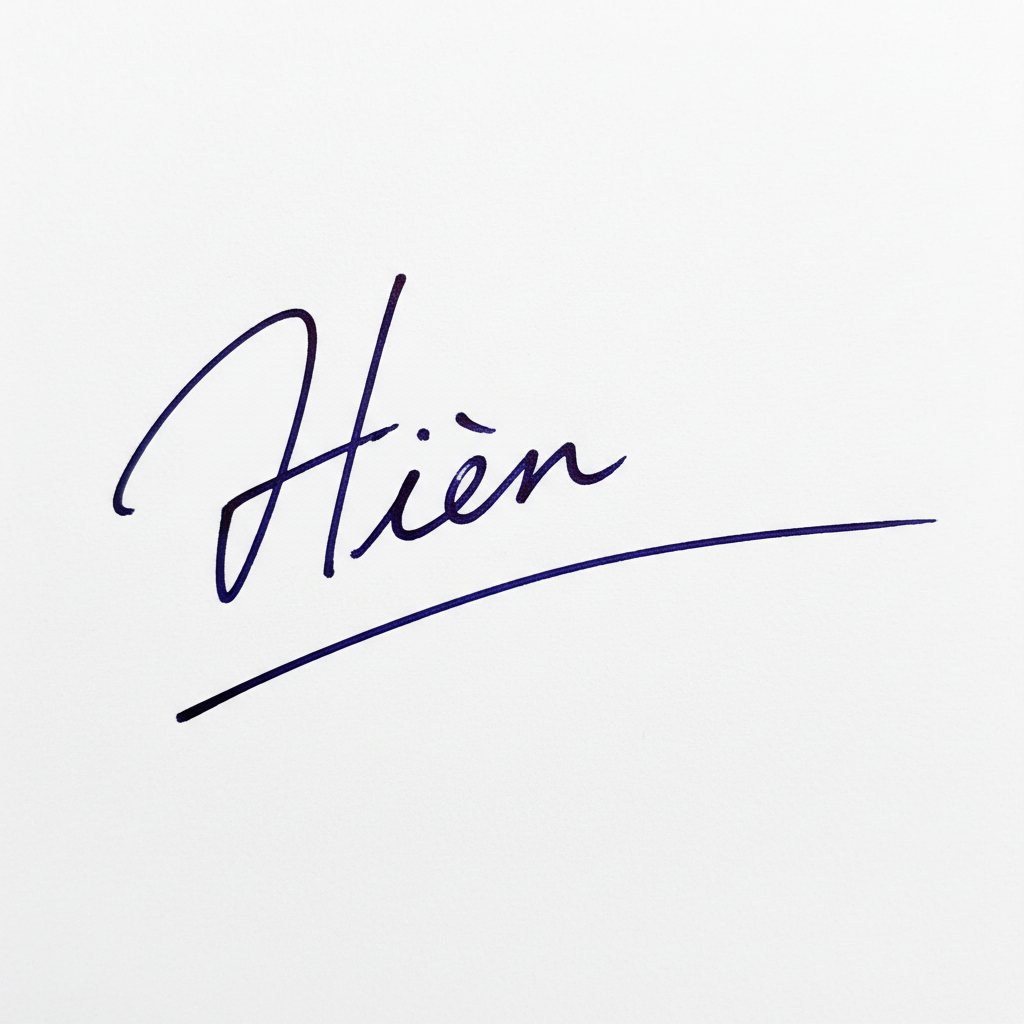 Mẫu chữ ký tên Hiền số 1