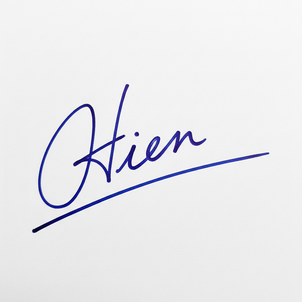 Mẫu chữ ký tên Hiền số 3