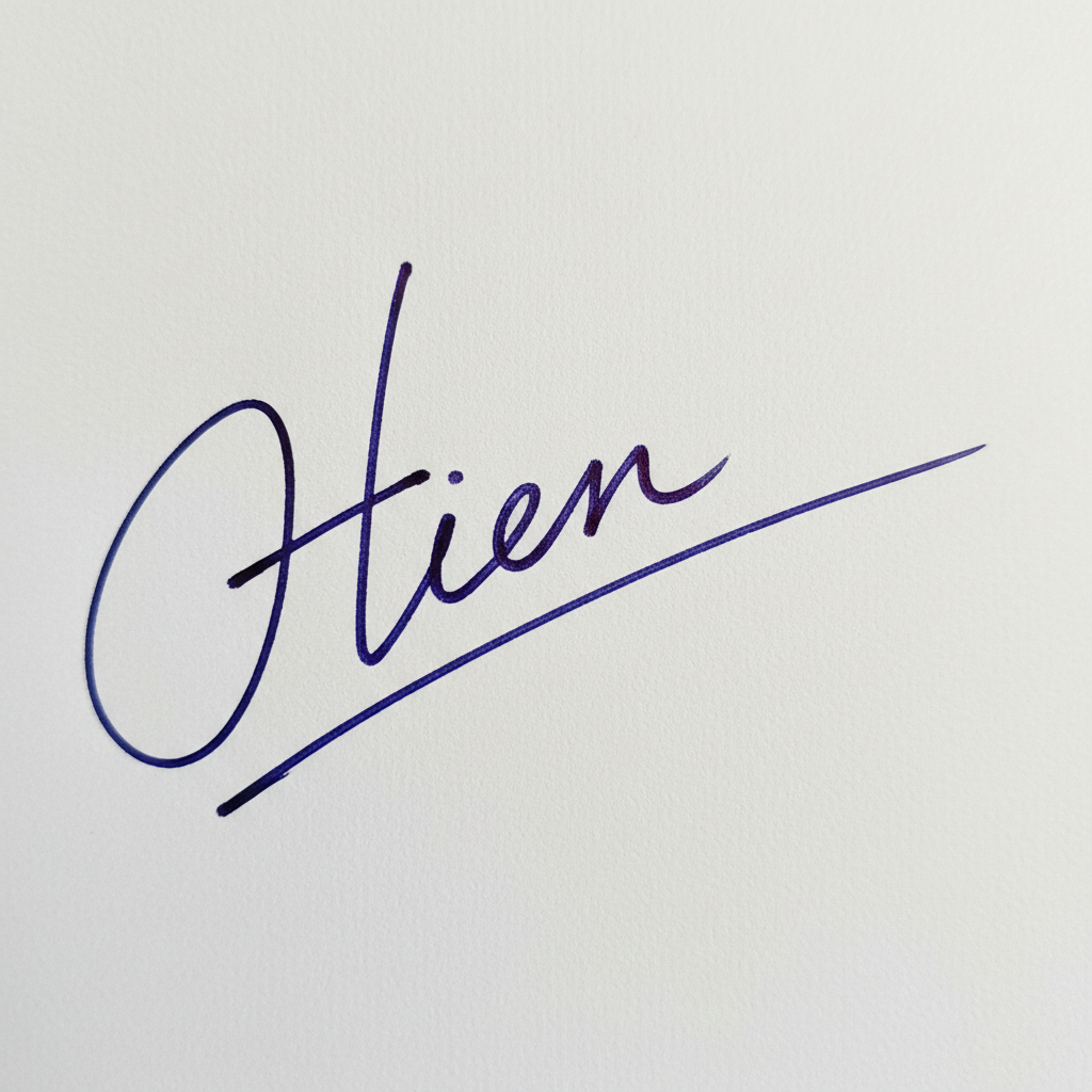 Mẫu chữ ký tên Hiền số 4