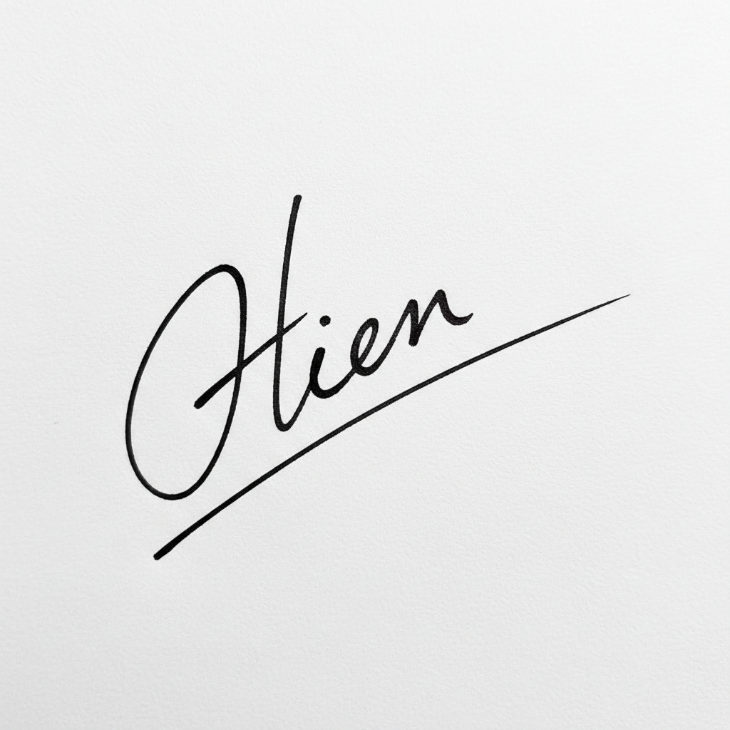 Mẫu chữ ký tên Hiền số 5