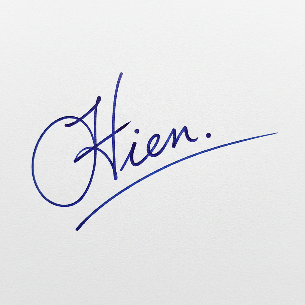 Mẫu chữ ký tên Hiền số 6