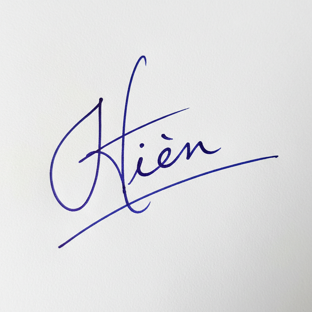 Mẫu chữ ký tên Hiền số 8