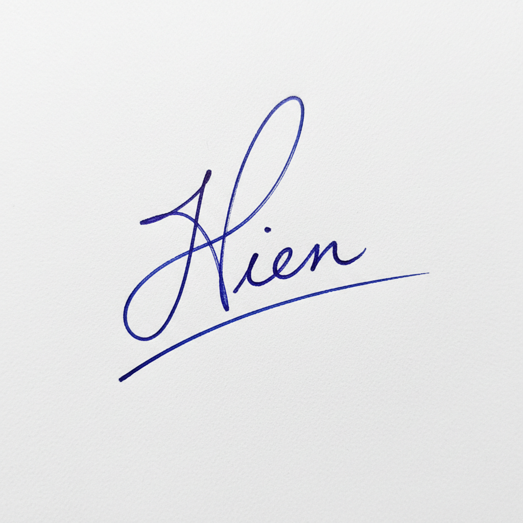 Mẫu chữ ký tên Hiền số 8