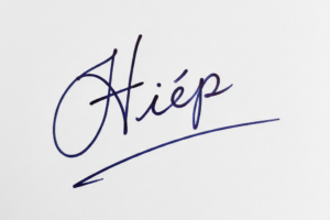 Mẫu chữ ký tên Hiệp số 1