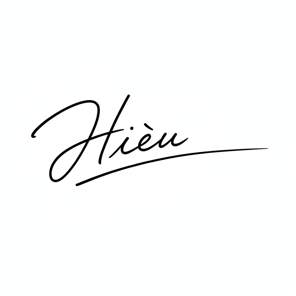 Mẫu chữ ký tên Hiếu số 10