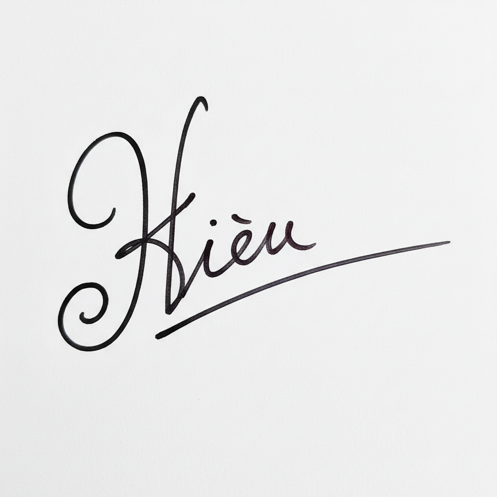 Mẫu chữ ký tên Hiếu số 2