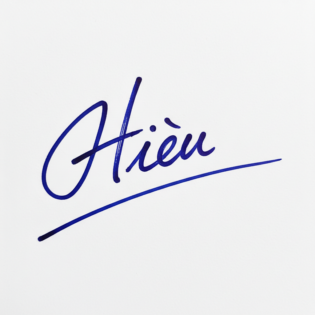 Mẫu chữ ký tên Hiếu số 3