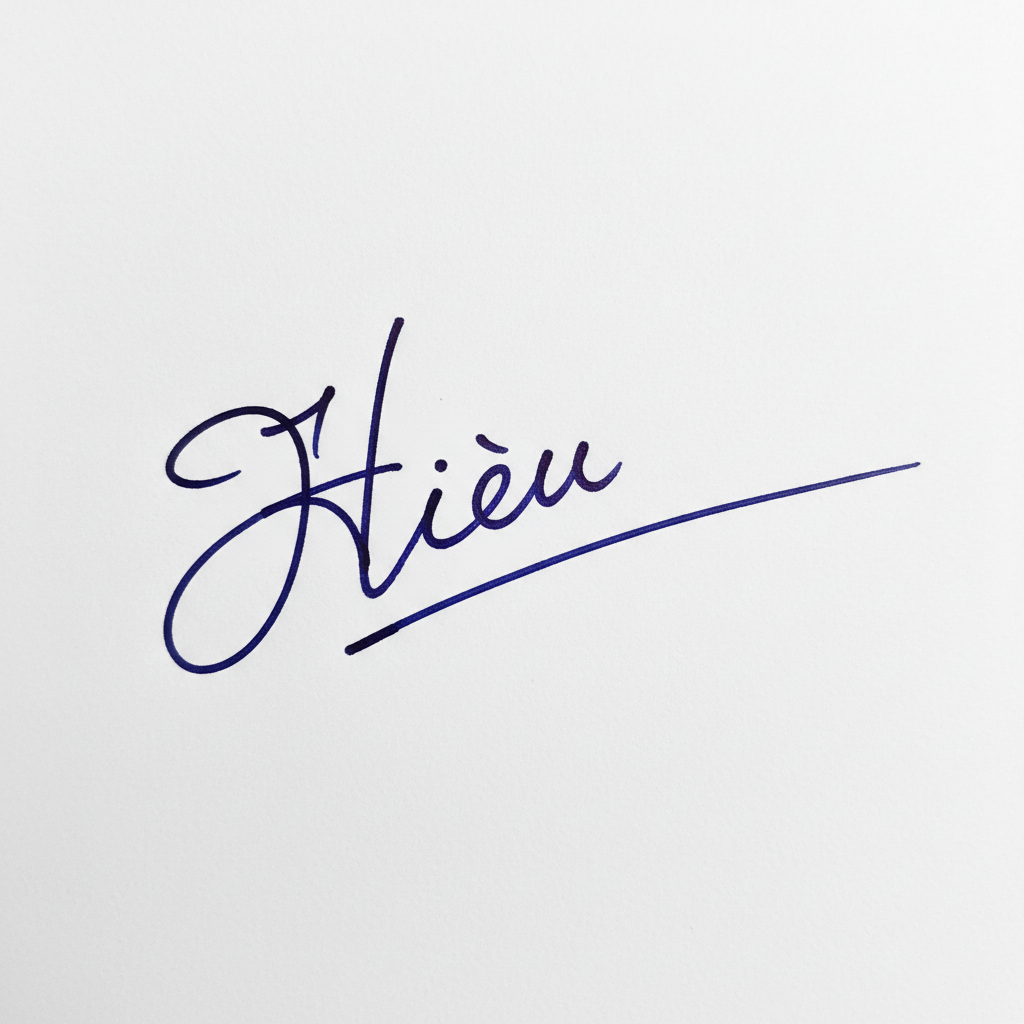 Mẫu chữ ký tên Hiếu số 4